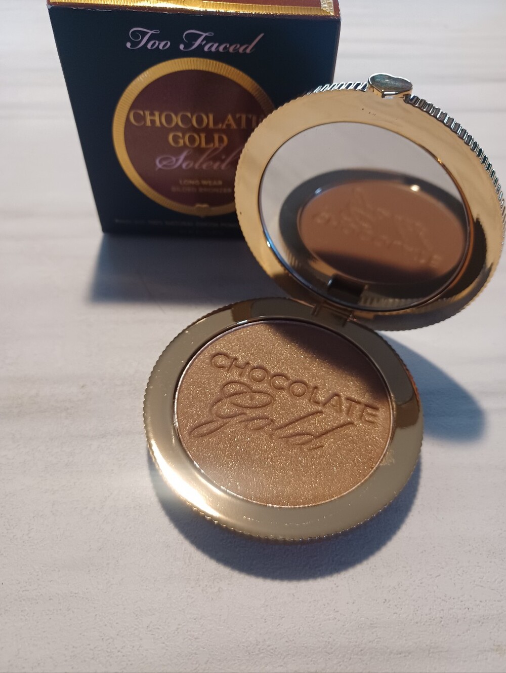 Too Faced Chocolate Gold Shimmer Bronzer - Brown & Gold - Picture 6 of 6
